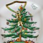 Vintage Spode Christmas Tree Tidbit Server w Handle Round Serving Plate England