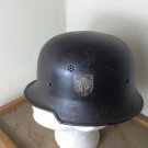 WW2 M1934 Single Decal Black Civic Fire Police German Helmet