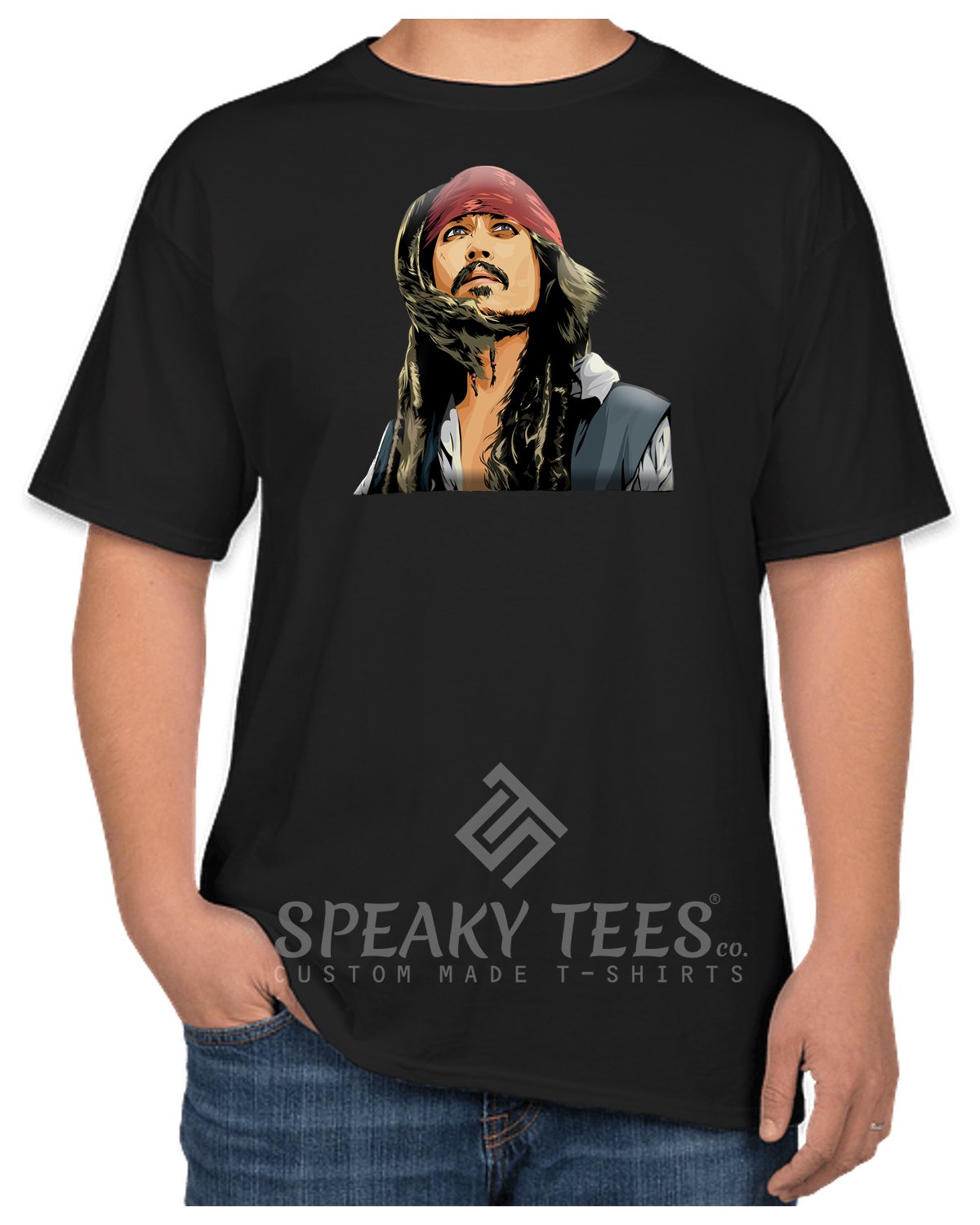 Size Xs 8xl Captain Jack Sparrow Black Tshirt For Unisex Cotton Tees Regular And Plus Sizes T Shirts 6820