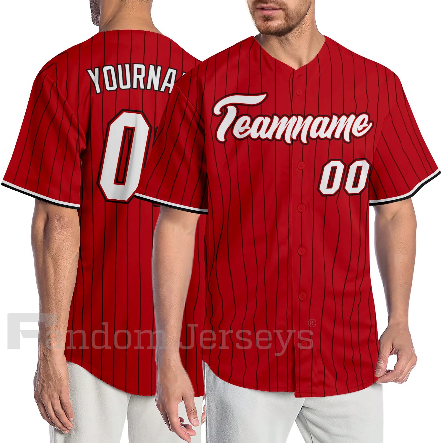 Custom Pinstripe Baseball Jersey Authentic FAN MLB Jersey USA Baseball Jersey
