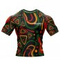 African Pattern Compression Rash guard BJJ Training Shirt Grappling Jiujitsu Rash guard