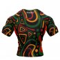 African Pattern Compression Rash guard BJJ Training Shirt Grappling Jiujitsu Rash guard