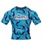 Whale Fish BJJ Rash guard Grappling Rash guard Marine Texture Rash Guard Jiujitsu Training