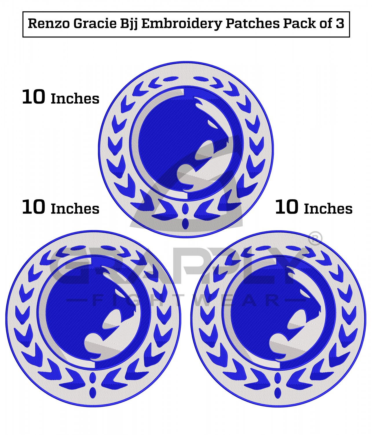 Renzo Gracie Embroidery Patches Jiujitsu Kimono Patches Martial Arts Patches 3
