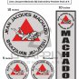 Machado Jiujitsu Team Embroidery Patches Martial Arts Patches BJJ Gi Patches Pack of 4