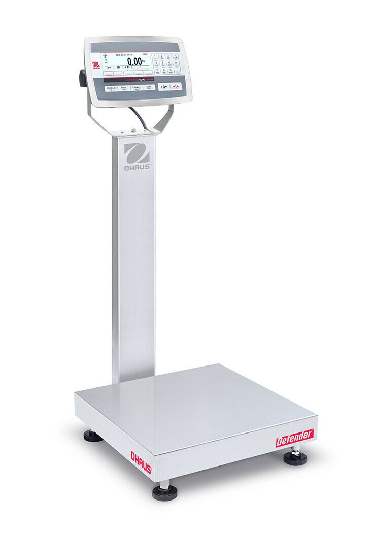 Ohaus D52XW125WQL7 Wash Down Bench Scale, 250 lb x 0.05 lb, (30461681)