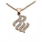 Rose Gold Plated CZ Necklace