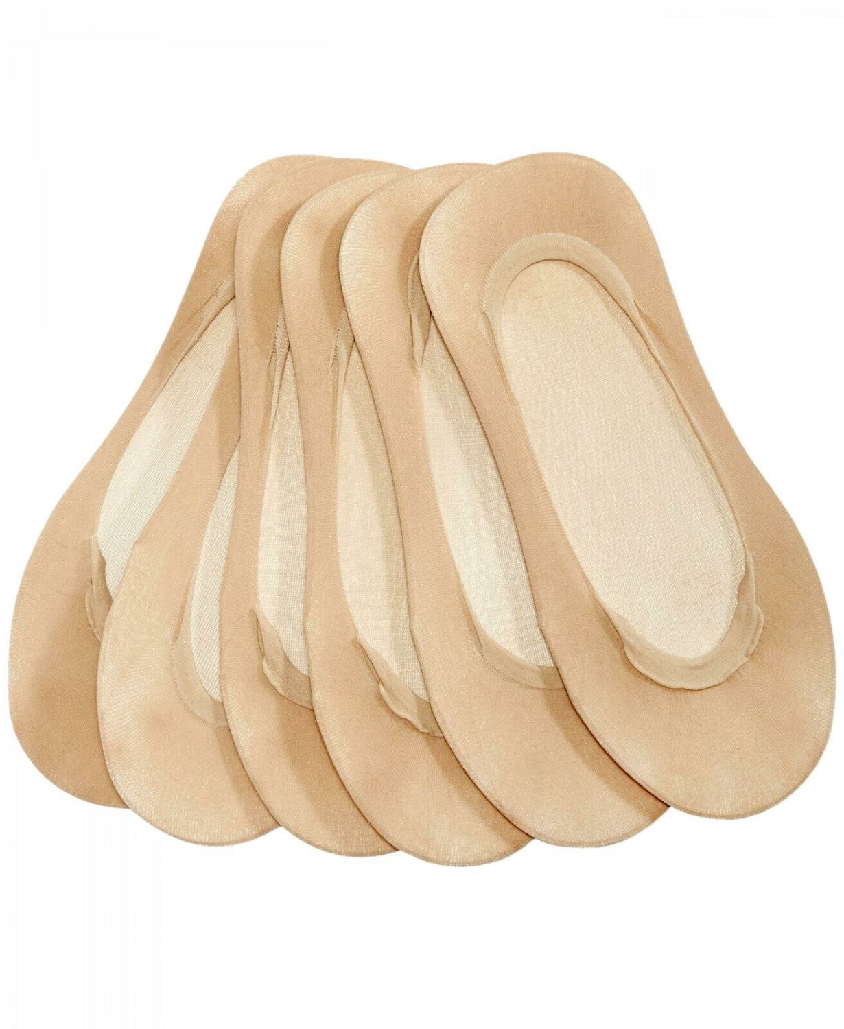 HUE Women's 6 Pack Classic Sheer Liners. U17677 Medium / Large LT BEIGE