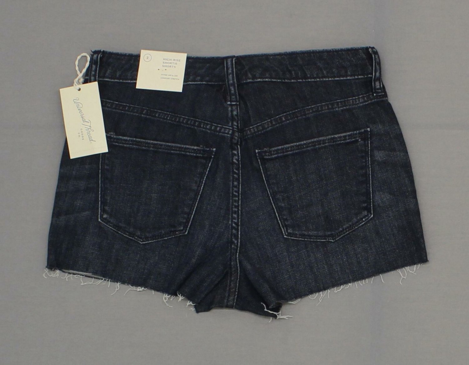 Universal Thread Women's Stretch High-Rise Faded Shortie Short Jean ...