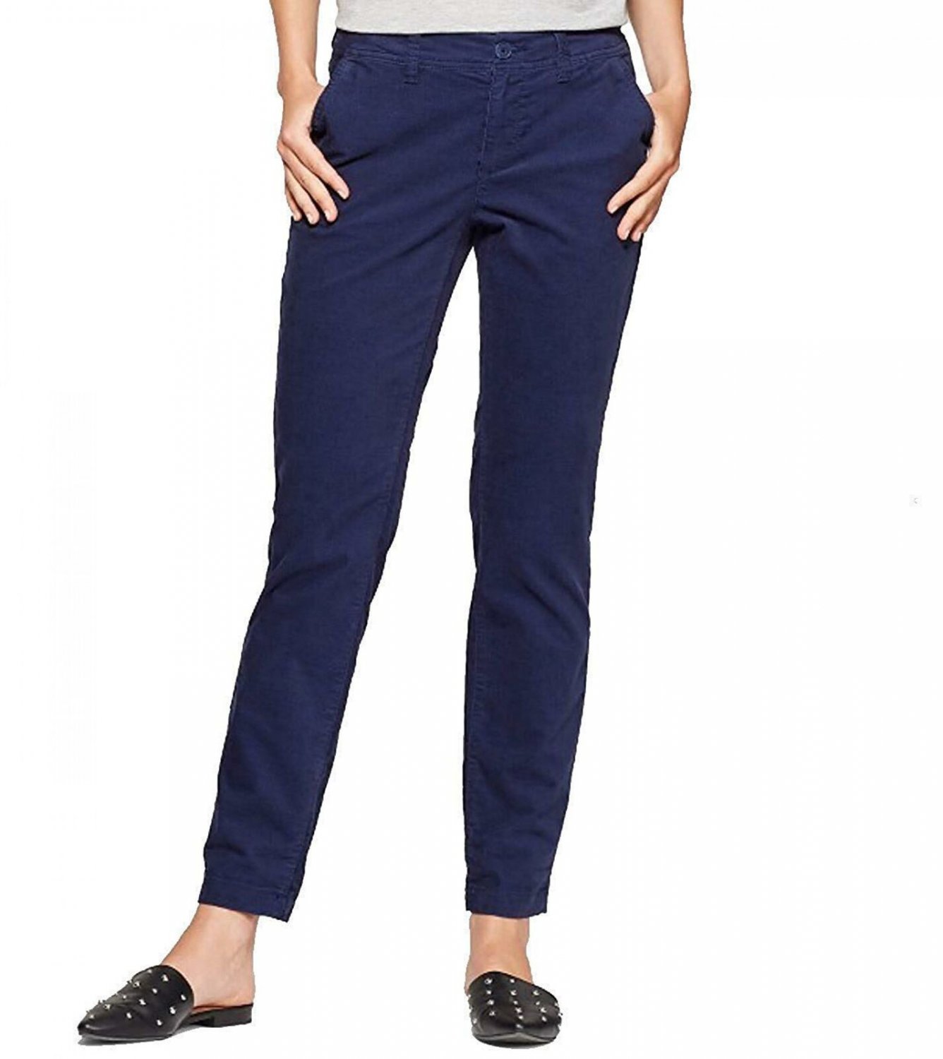 womens navy corduroy trousers