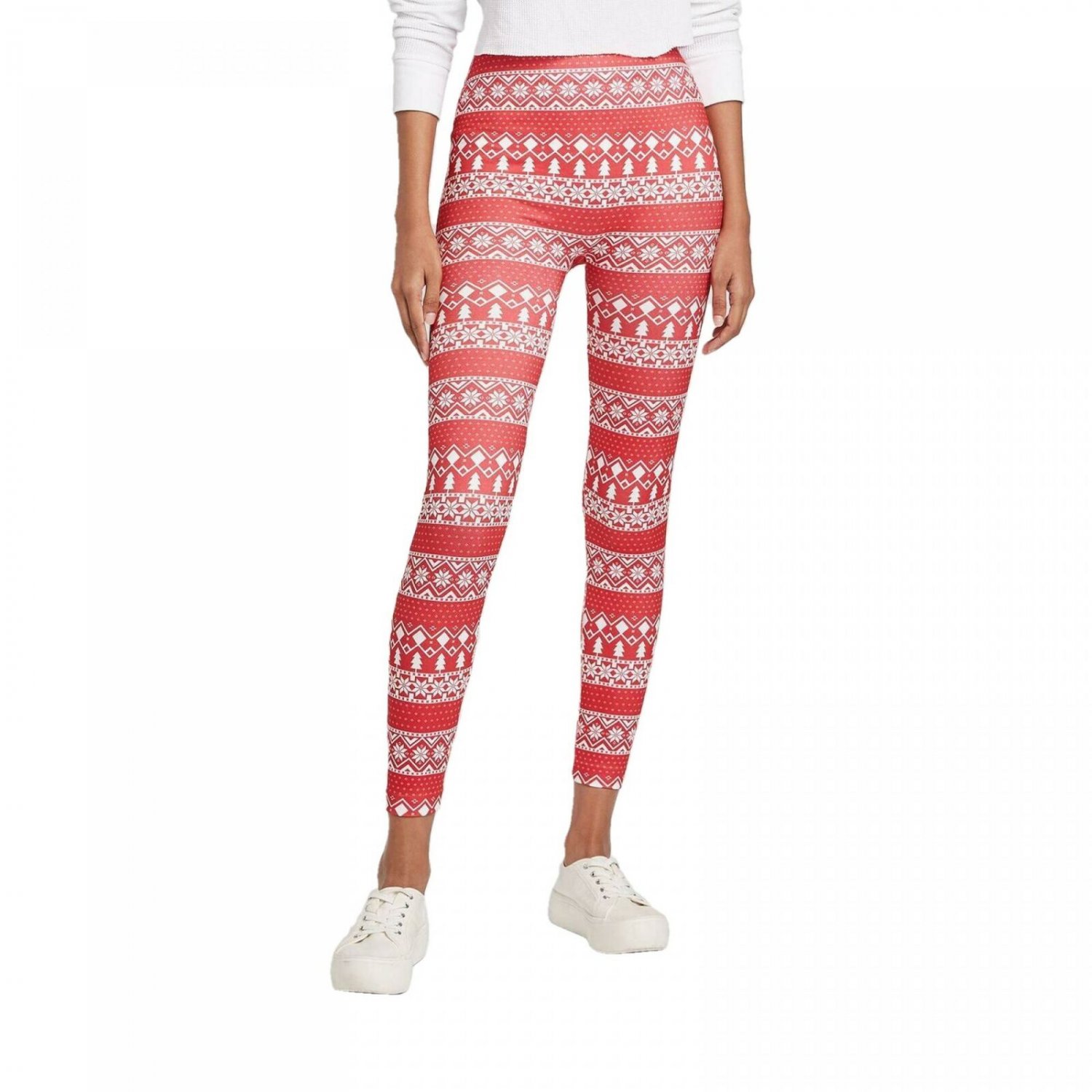 Wondershop Women's Fair Isle Holiday Fleece Lined Seamless Leggings ...