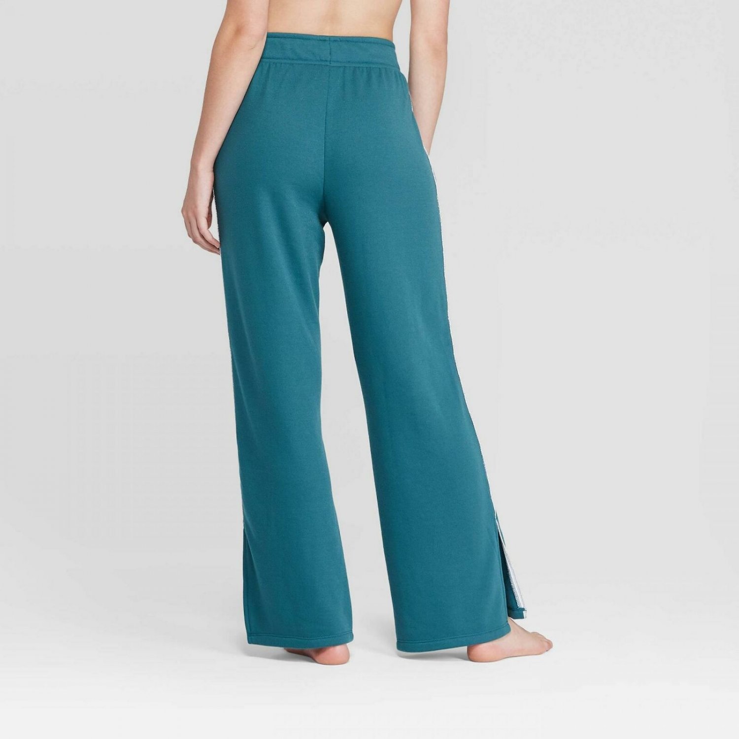 womens wide leg fleece pants