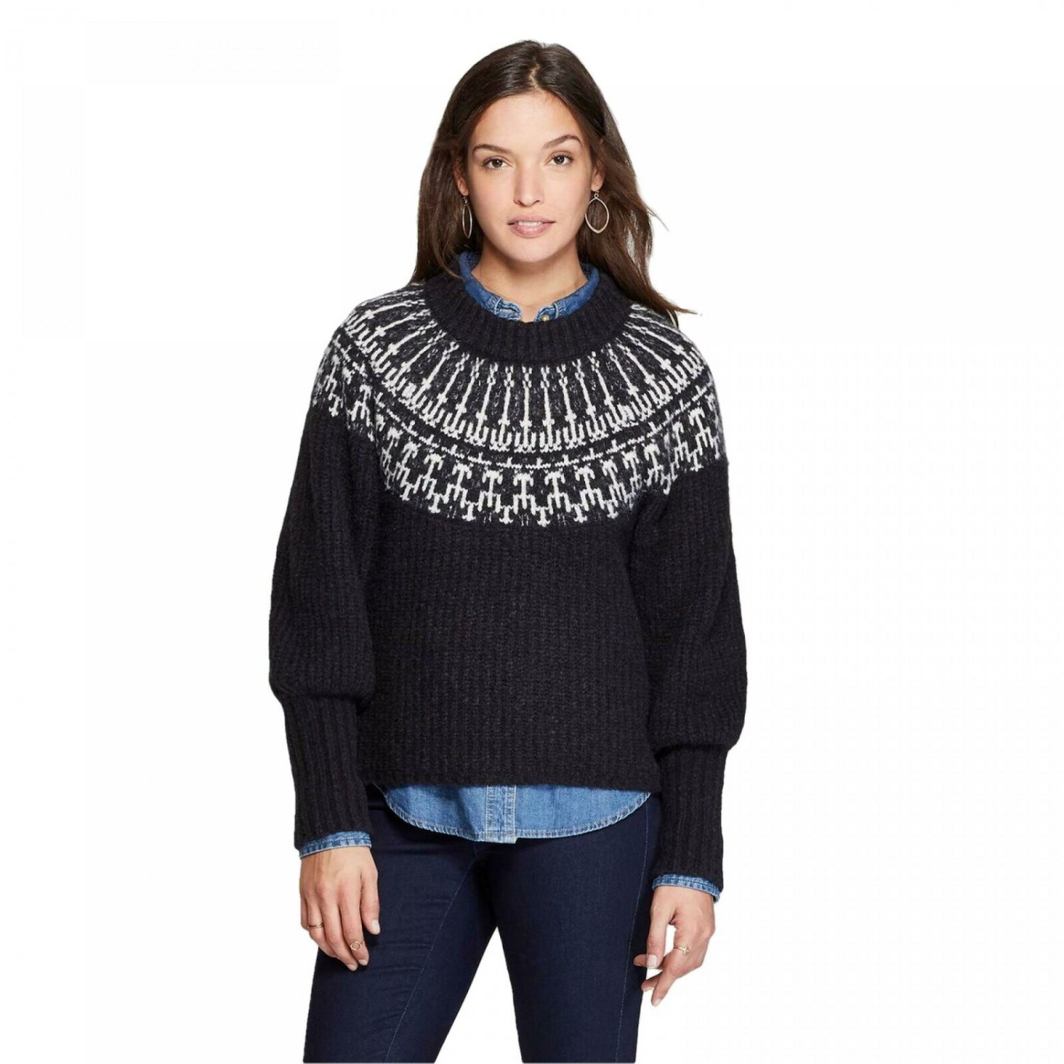 Universal Thread Womens Crewneck Femme Pullover Sweater Medium Charcoal