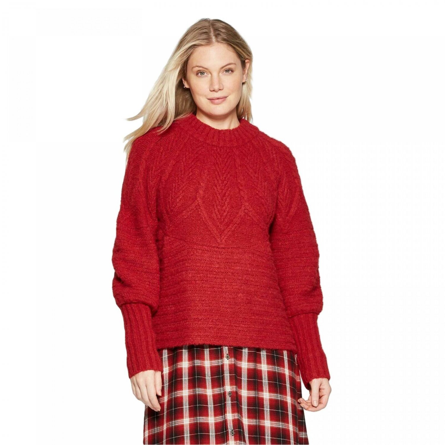 Universal Thread Women's Crewneck Femme Pullover Sweater XSmall Red