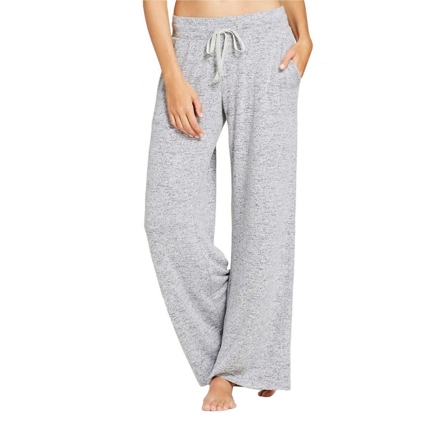 Gilligan & O'Malley Women's Wide Leg Pajama Sleep Pants Grey Large