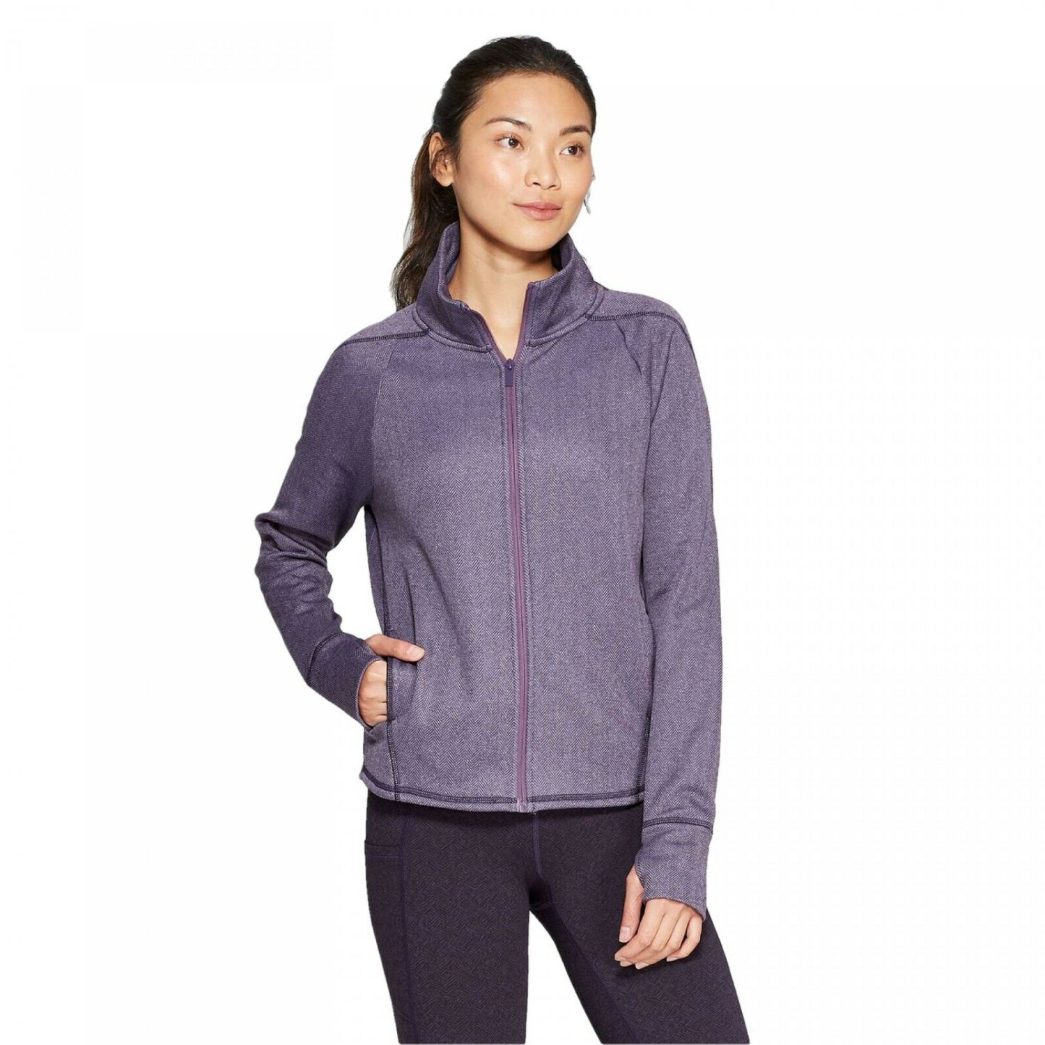 C9 Champion Women's Training Herringbone Fleece Full Zip Track Jacket X ...