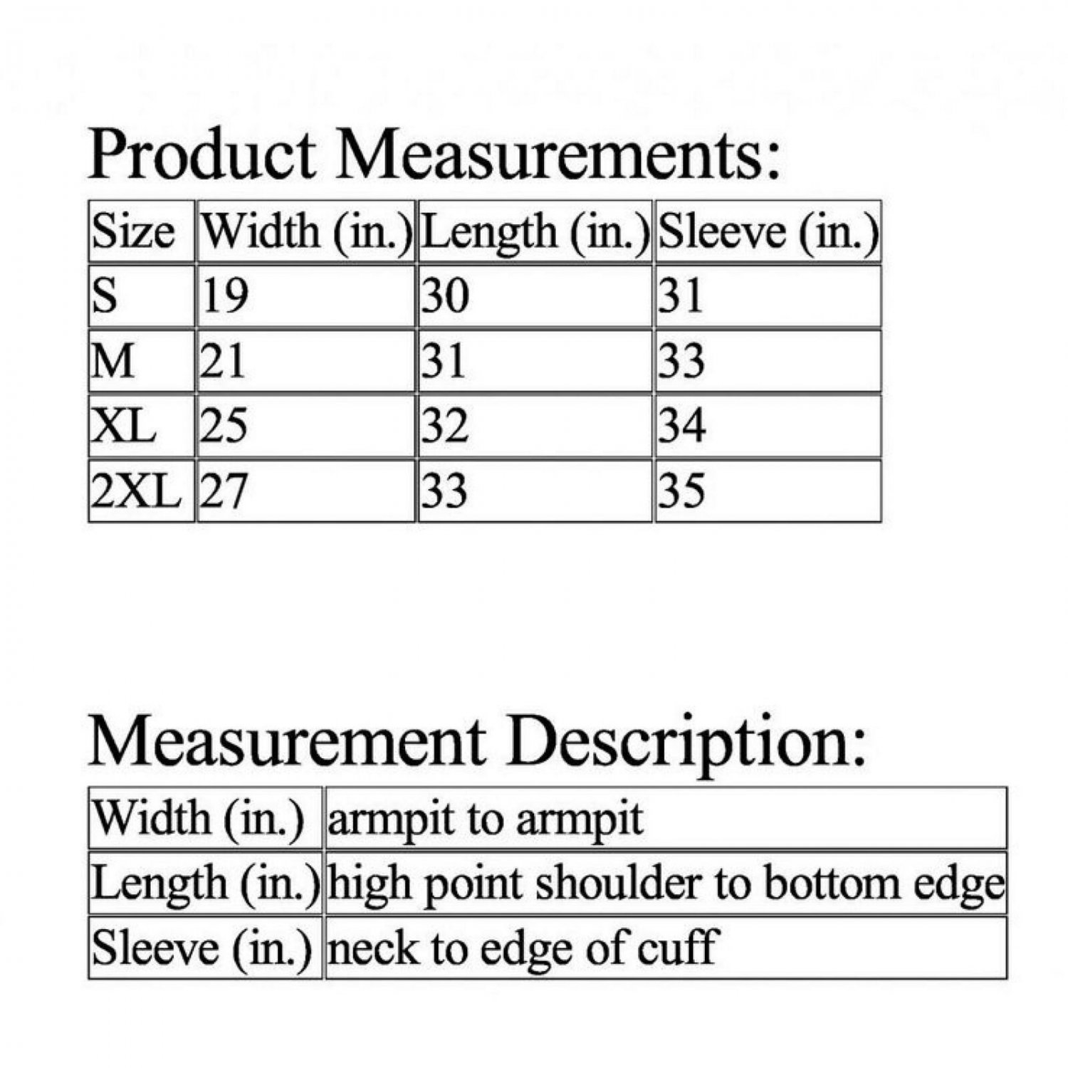 Goodfellow T Shirt Size Chart