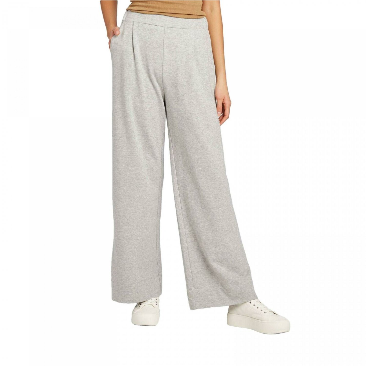 A New Day Women's French Terry Wide Leg Lounge Pants X-Large Light ...