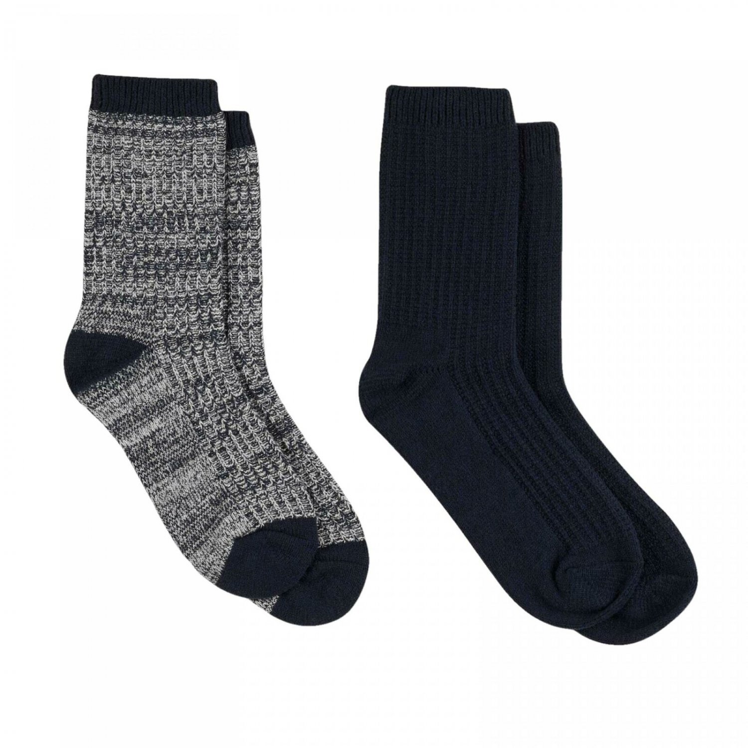 C9 Champion Women's 2 Pack Duo Dry Striped Soft Crew Socks One Size Navy