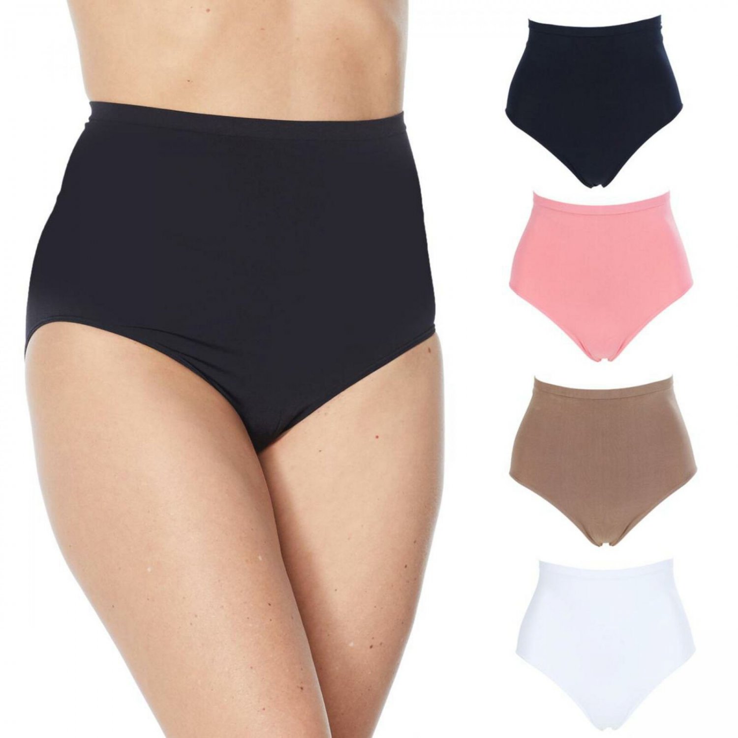 Rhonda Shear 4-pack Seamless High-Waist Ahh Brief 
