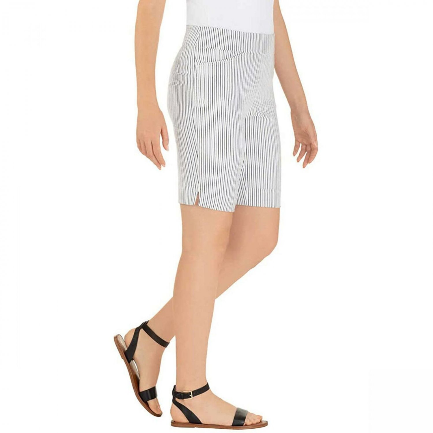 Hilary Radley Women's Stretch Pull On Bermuda Shorts XXLarge OffWhite