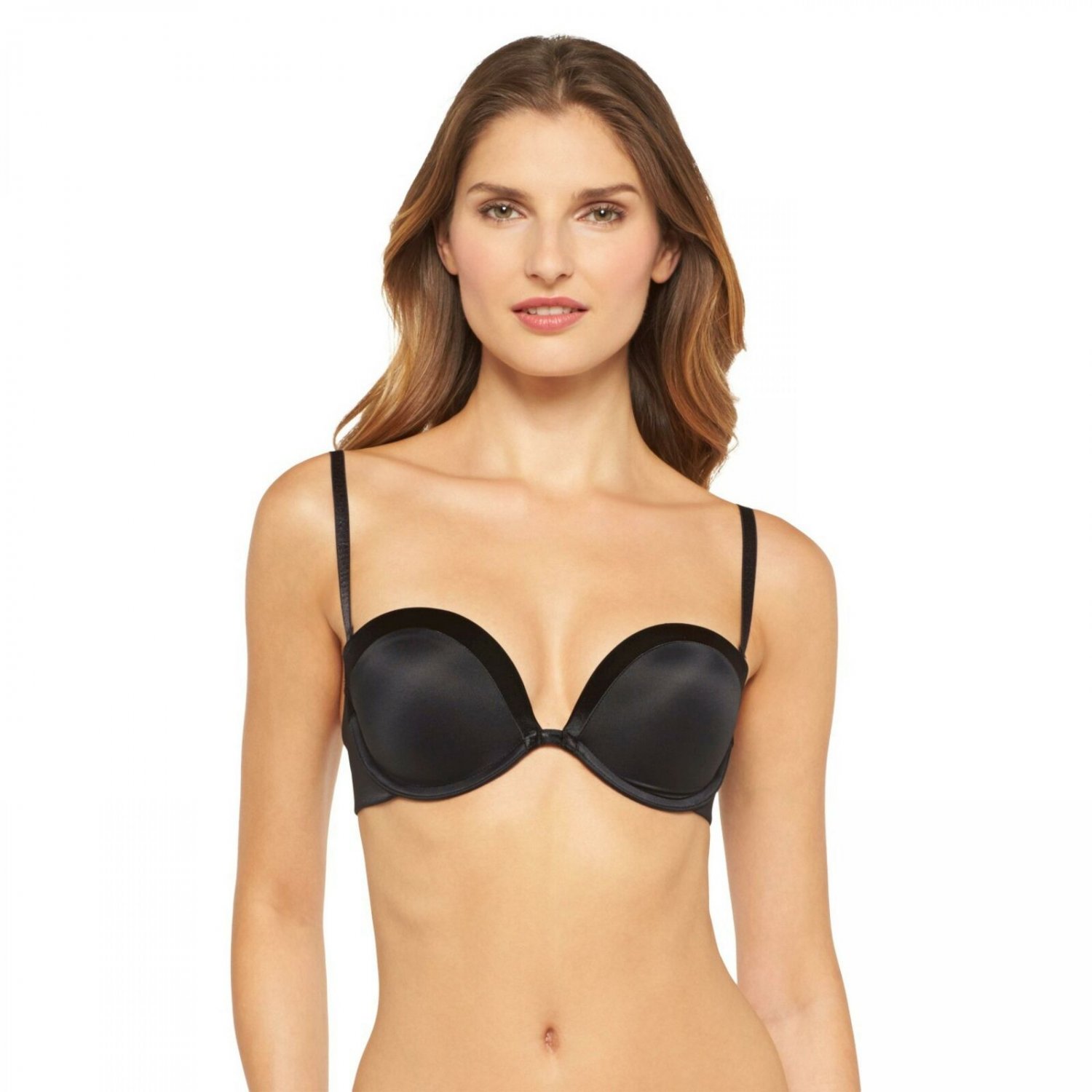 Maidenform Self Expressions Womens Plunge Convertible Strapless Push Up Bra 34c Black