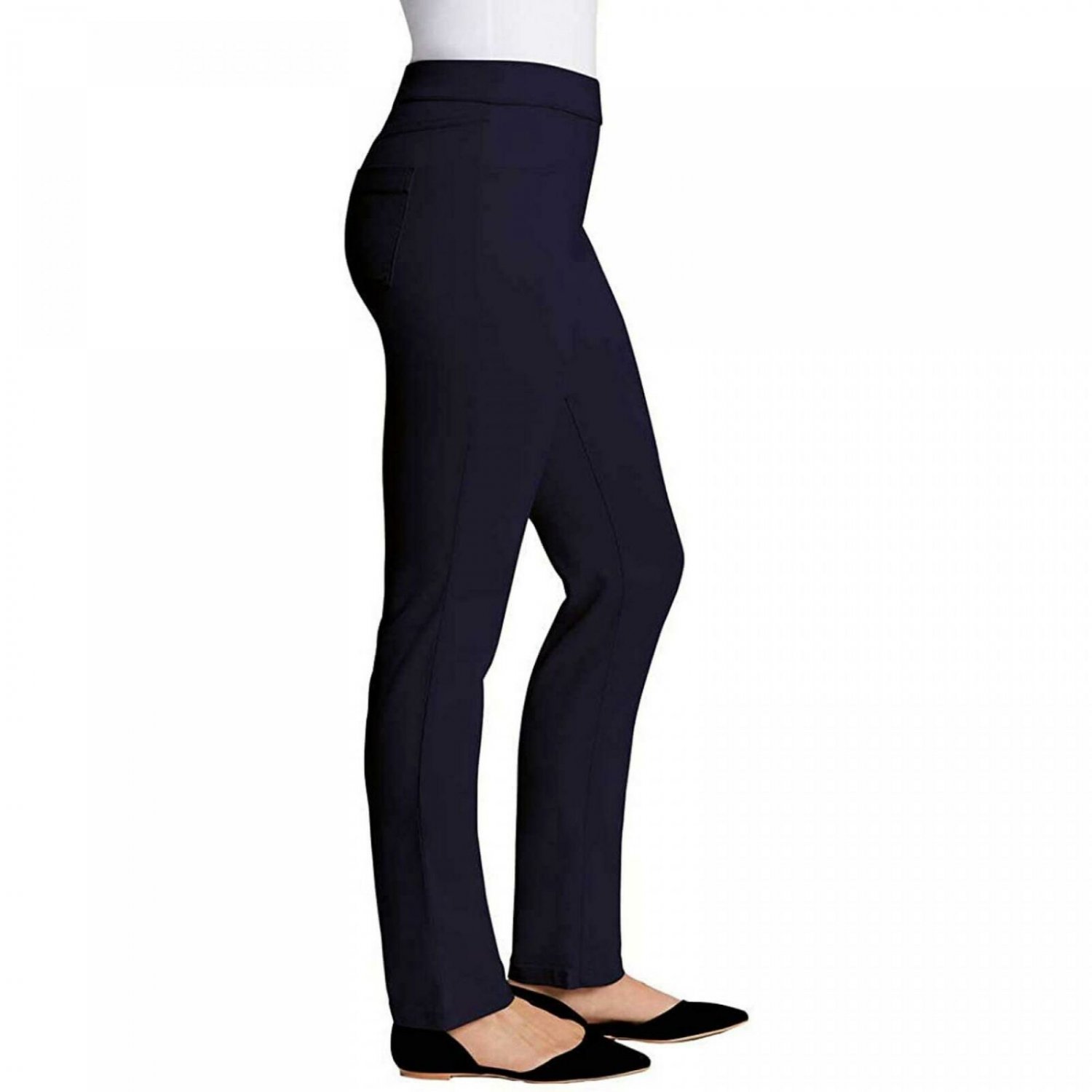 Gloria Vanderbilt Women's Zoey Pull On Straight Leg Trouser Pants X ...