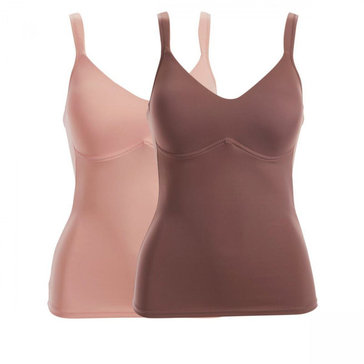 Rhonda Shear Plus Size 2 Pack Everyday Molded Cup Camisoles Plus 2X ...