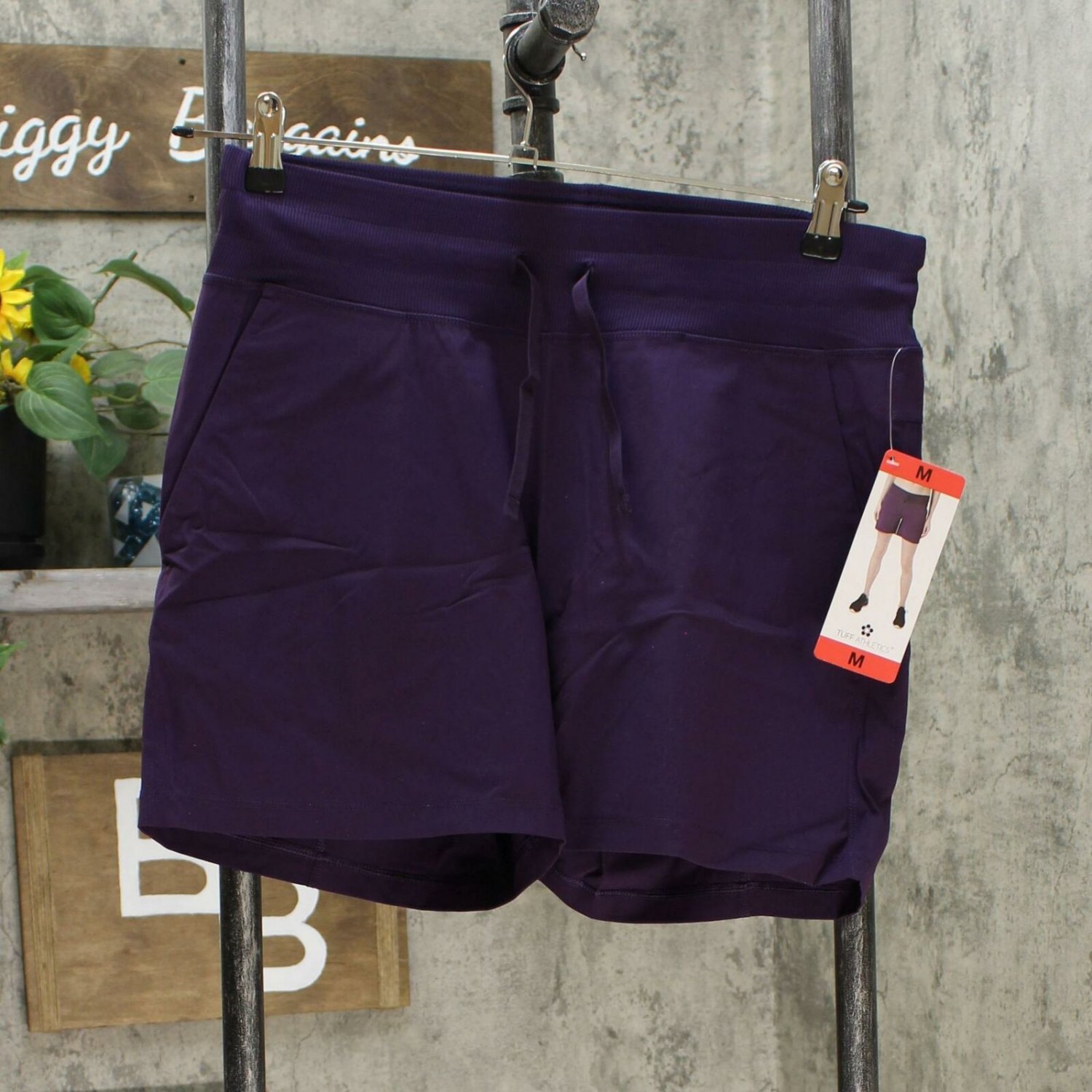 Tuff Athletics Women's 4Way Stretch Hybrid Shorts M Purple