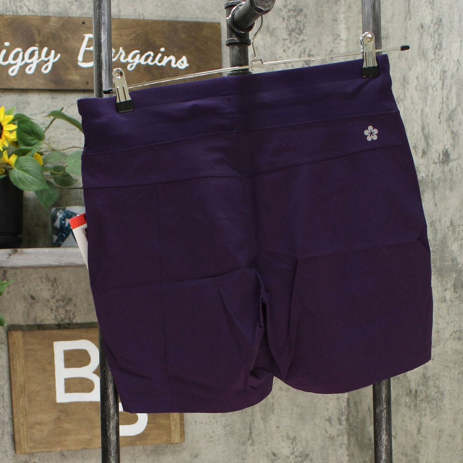 Tuff Athletics Women's 4Way Stretch Hybrid Shorts M Purple