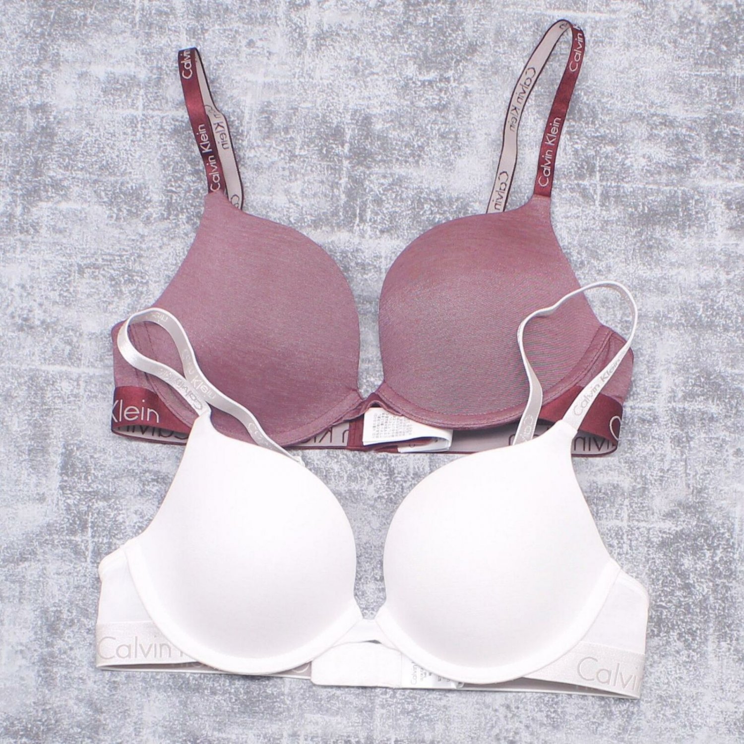 Calvin Klein Women's 2 Pack Lightly Lined Underwire Demi Bras 34 B