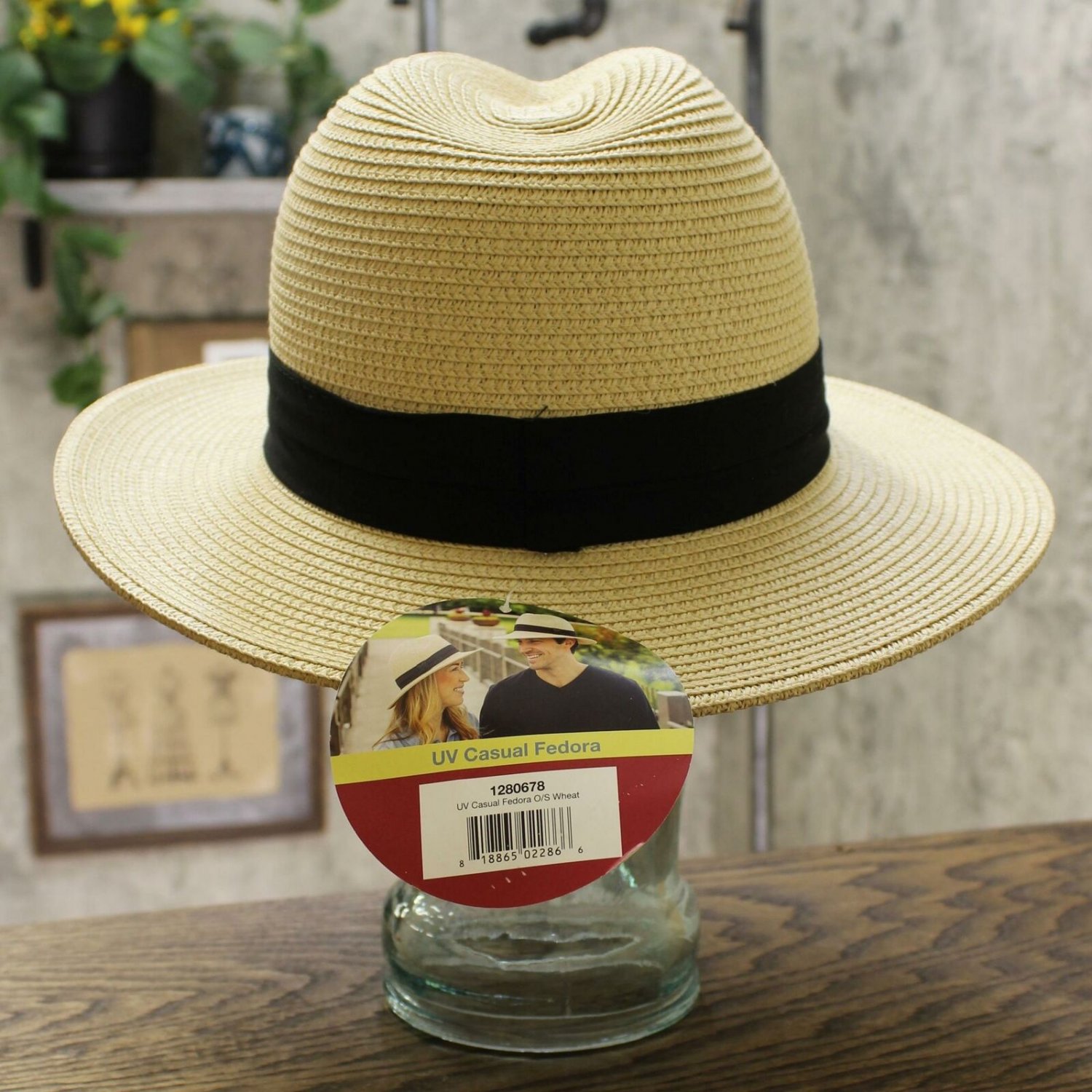 Solar Escape Women's UV Casual Fedora Hat One Size Wheat