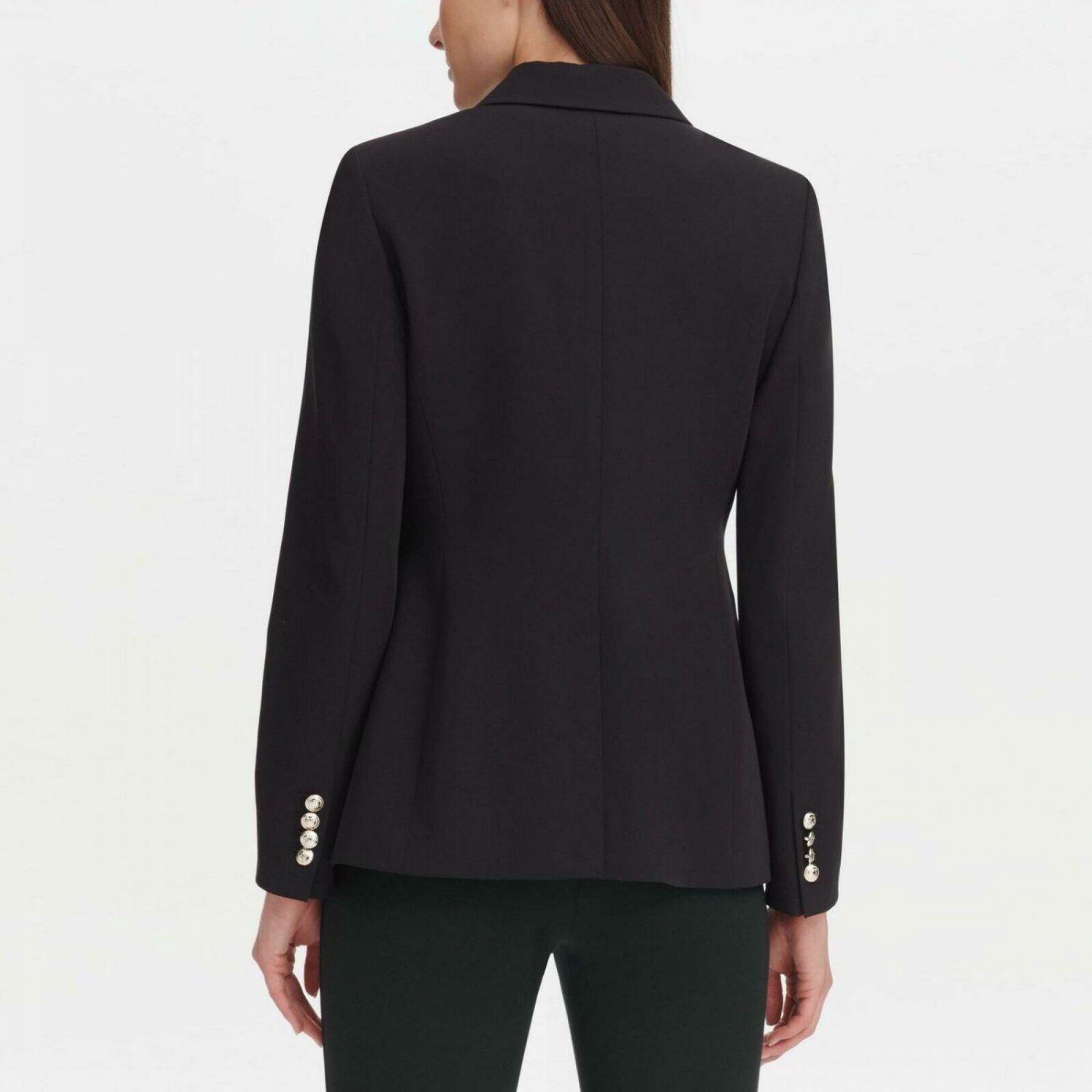 Tommy Hilfiger Women's One Button Blazer Jacket Black 4