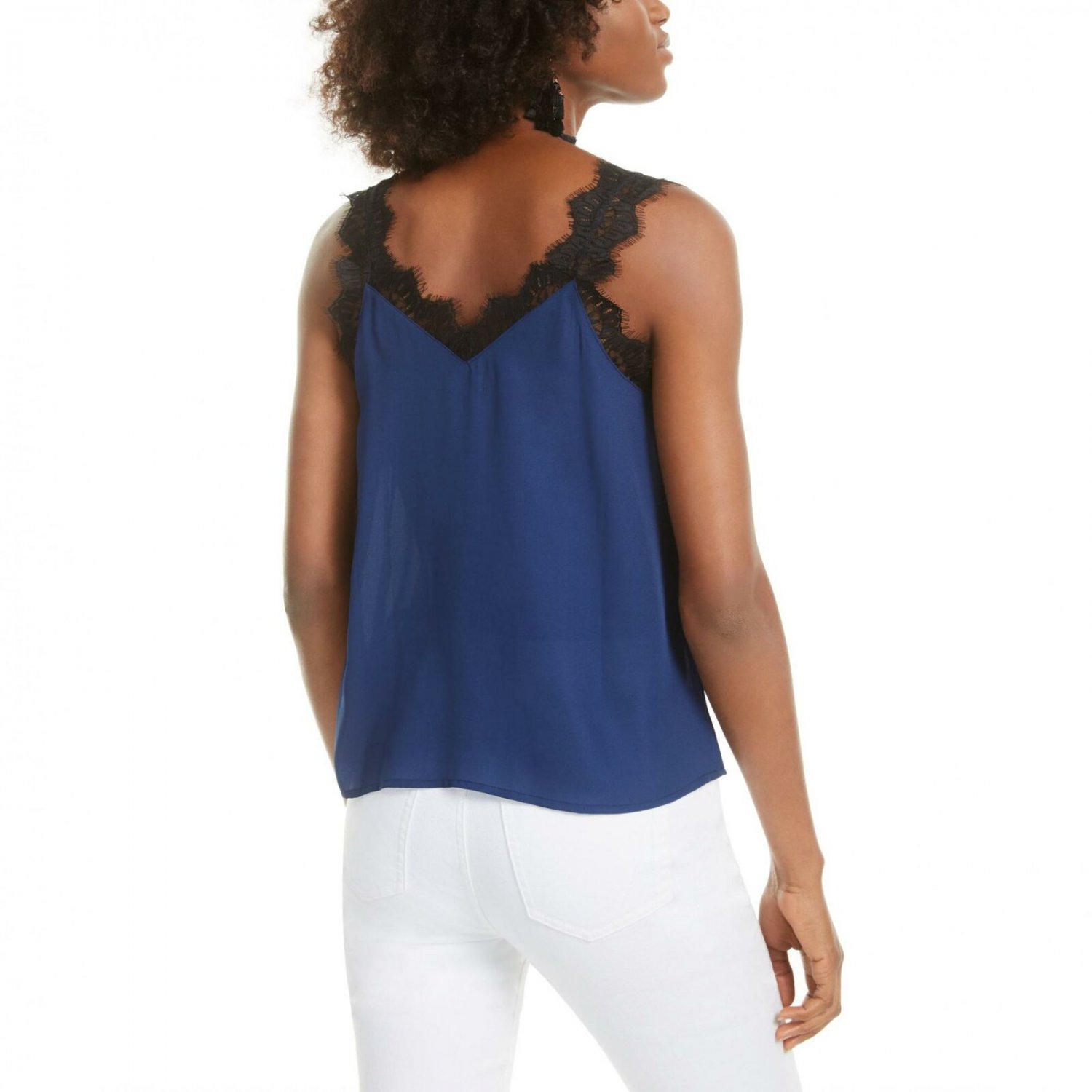v neck lace trim cami