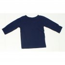 Rabbit Skins NEW Toddler Long Sleeve Cotton T-Shirt Tee Navy 6 Months 03121