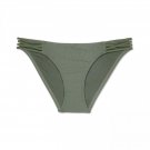 Xhilaration Women's Ribbed Strappy Hipster Bikini Bottom X-Large Olive Green
