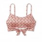 Shade & Shore Women's Current Lightly Lined Underwire Wrap Bikini Top 32B Tan Dot