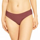 Shade & Shore Women's Ribbed Shirred Side Hipster Bikini Bottom X-Large Raisin