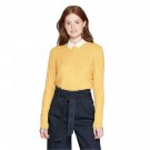 A New Day Women's Ribbed Cuff Crewneck Pullover Sweater X-Small Gold