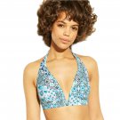 Kona Sol Women's Floral V-Wire Bikini Top Medium Blue Floral
