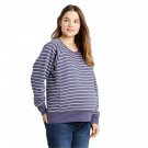 Isabel Maternity by Ingrid & Isabel Lounge Pullover Sweatshirt X-Large Blue Stripe