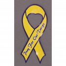 Ruffin Flag Support Our Military Car Magnet Pray for Our Troops (Yellow Blue)