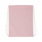 Q-Tees Cotton String Bag Drawstring Backpack Cinch Sack 14" X 18" Light Pink OS