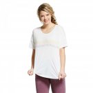 Xhilaration Women's Short-Sleeve Graphic Sleep T-Shirt X-Small White