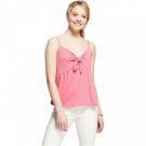 Mossimo Women's Adjustable Strap Tie Front Cami Tank Top Shirt  Heather Pink X-Large