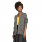 A New Day Women's Textured Open Layering Cardigan Sweater with Pockets X-Small Charcoal Gray