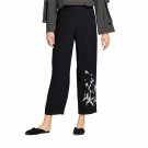 Who What Wear Women's Relaxed Fit Embroidered Ankle Trousers Pants 4