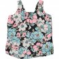 Notations Women's Plus Size Floral V-Neck Layered Tank Top Blouse  Aqua / Pink / Black Plus 1X
