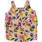 Notations Women's Plus Size Floral V-Neck Layered Tank Top Blouse  Pink / Navy / Yellow Plus 1X