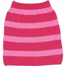 Adore Women's Striped Sweater Mini Skirt Pink / Hot Pink Small